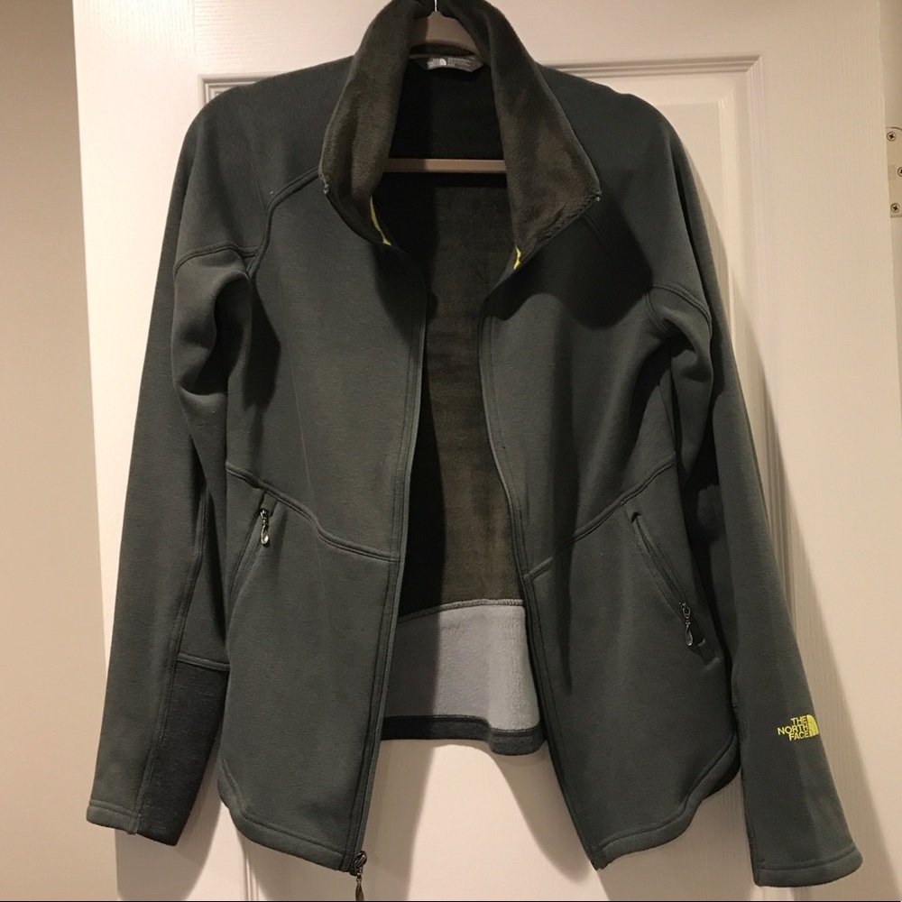 North Face Fleece Sage/Gray two-tone jacket - Picture 2 of 5